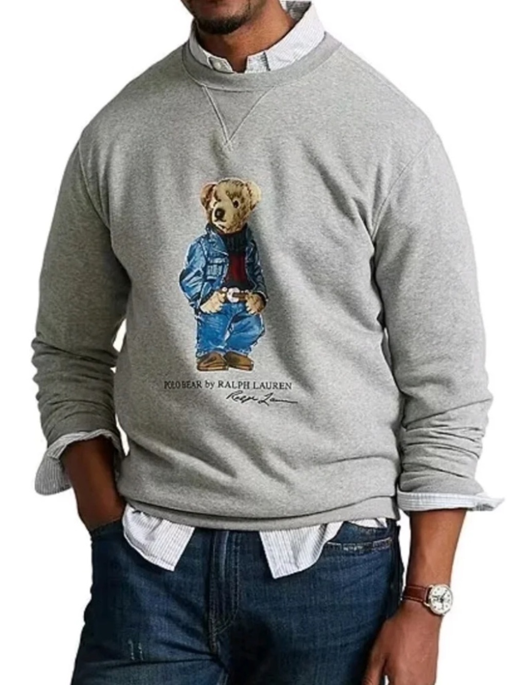 Polo Ralph Lauren Bear Fleece Sweatshirt size Small NWOT